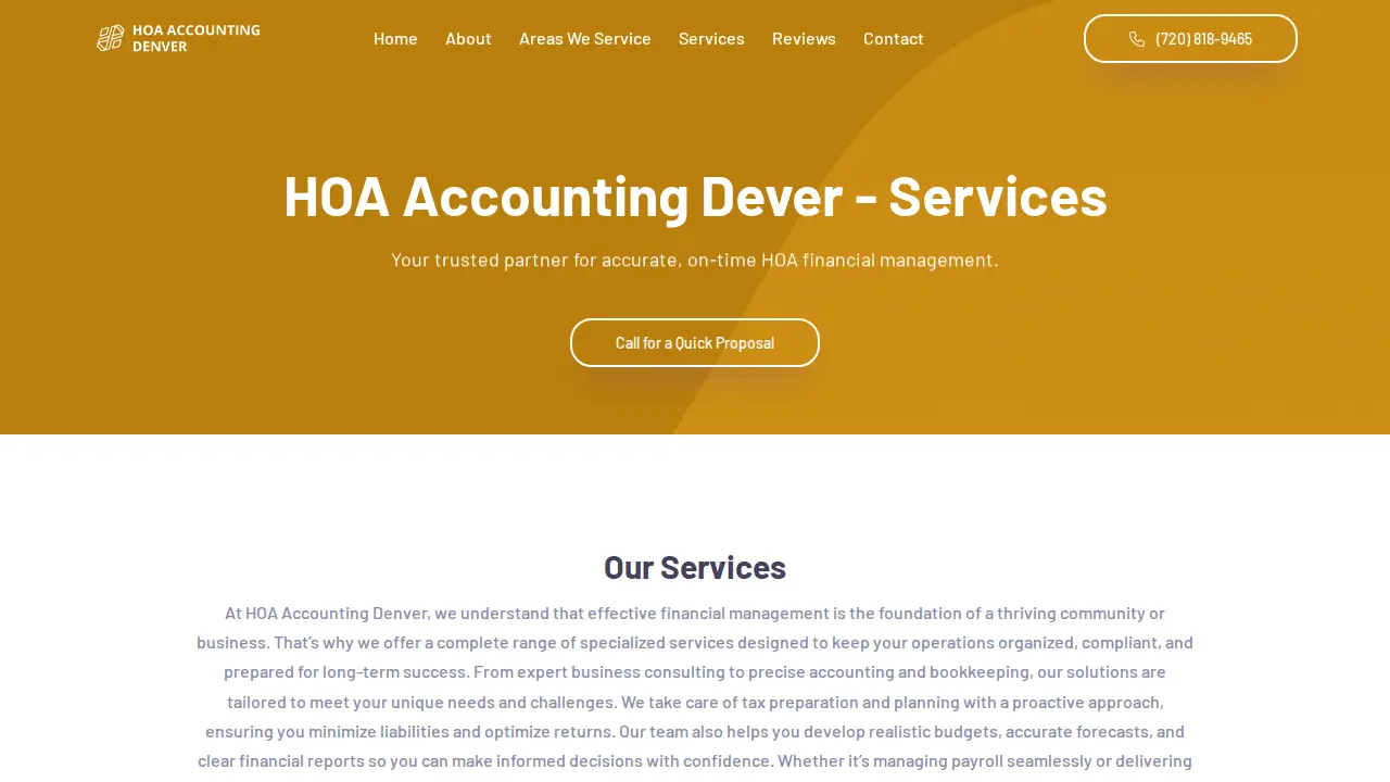 HOA Accounting Company page