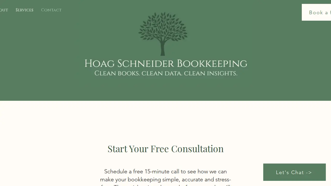 Hoag Schneider Bookkeeping page