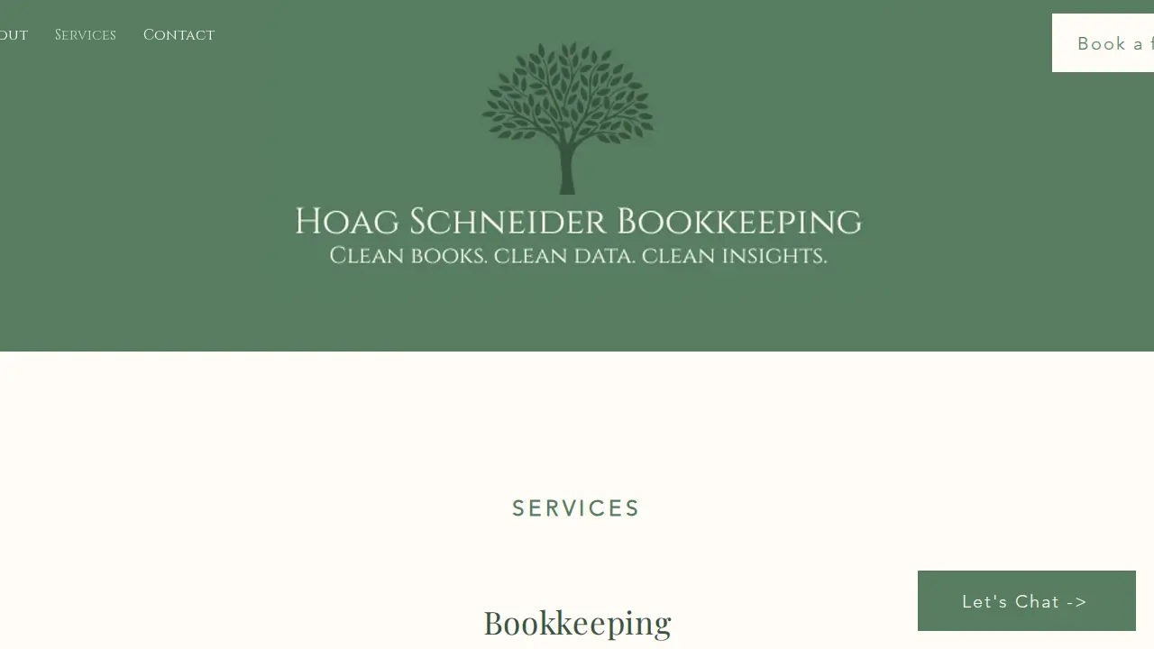 Hoag Schneider Bookkeeping page