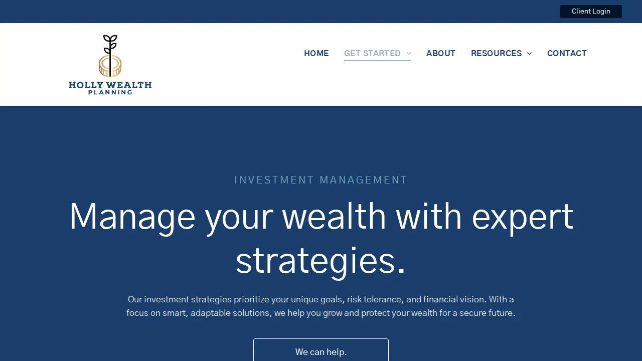 Holly Wealth Planning page