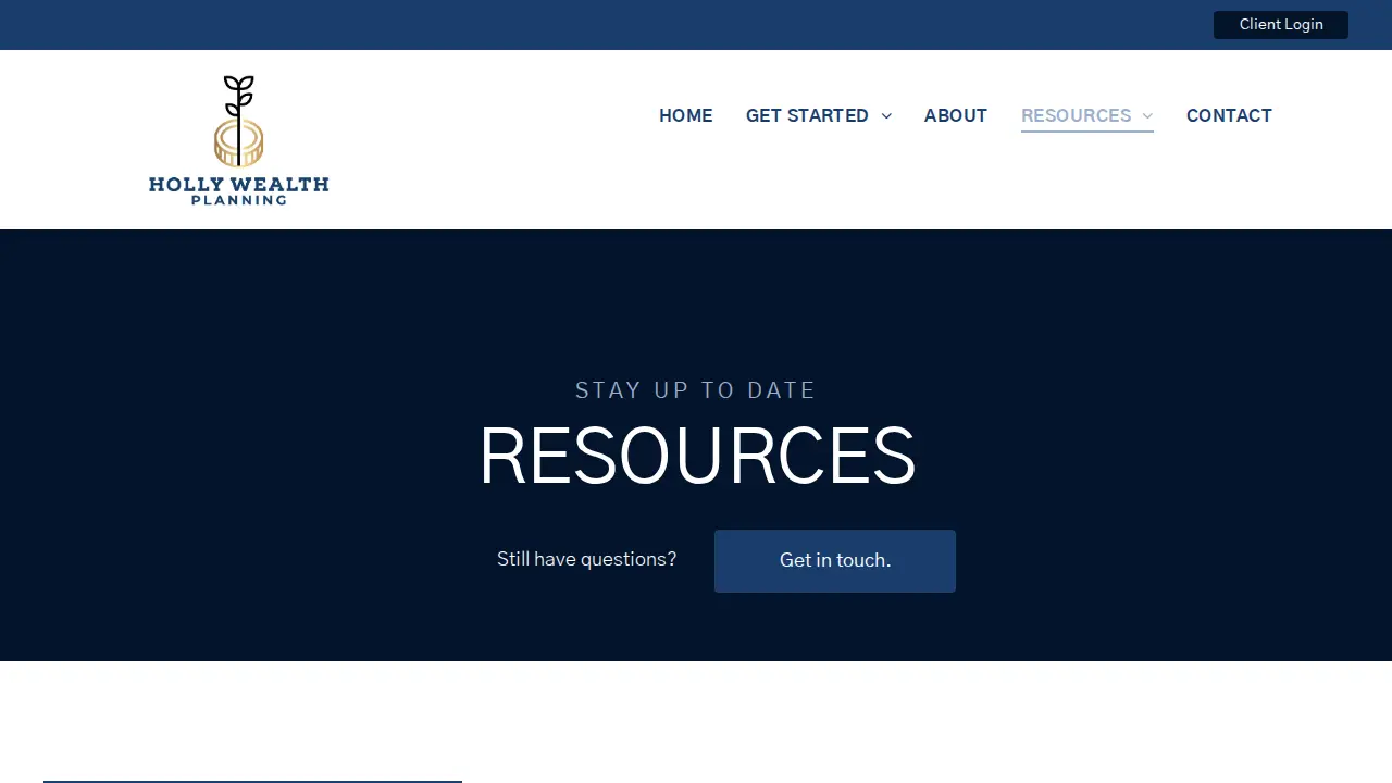 Holly Wealth Planning page