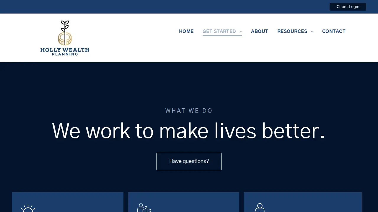 Holly Wealth Planning page