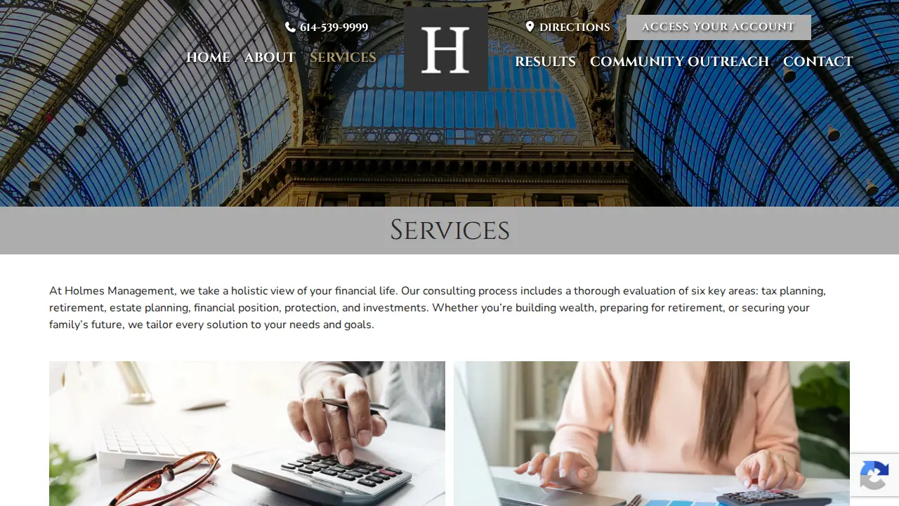 Holmes Management LLC page