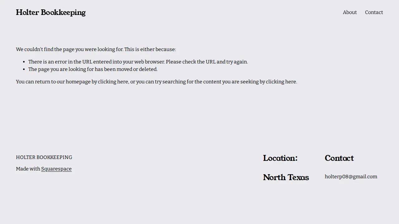 Holter Bookkeeping page