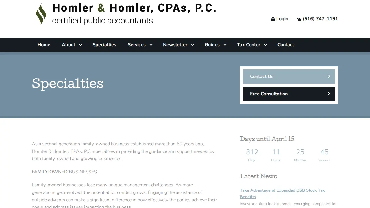 Homler & Homler CPAs, P.C. page