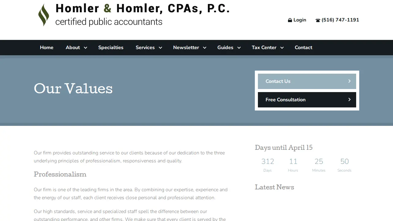 Homler & Homler CPAs, P.C. page