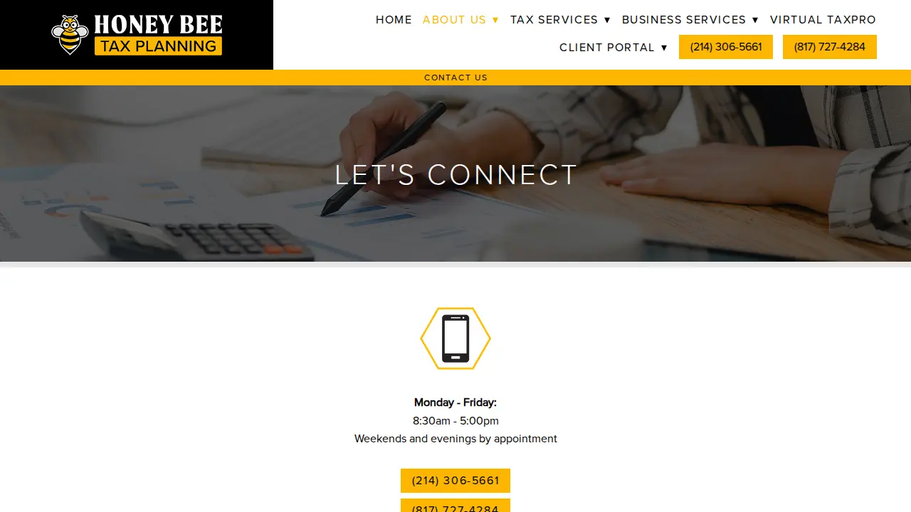 Honey Bee Tax Planning page