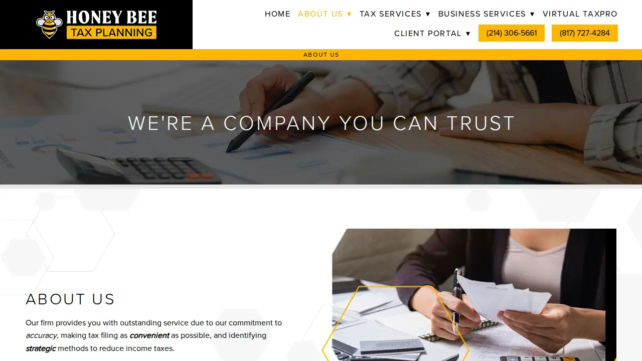 Honey Bee Tax Planning page
