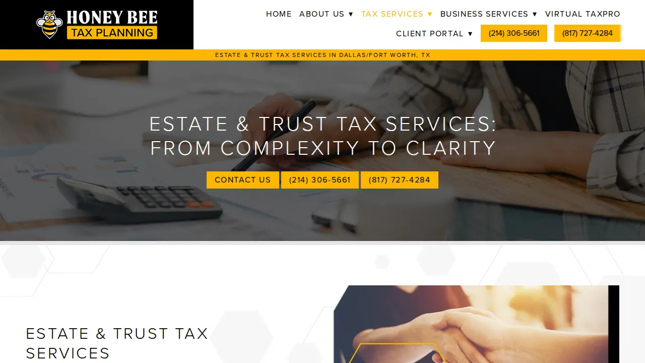 Honey Bee Tax Planning page