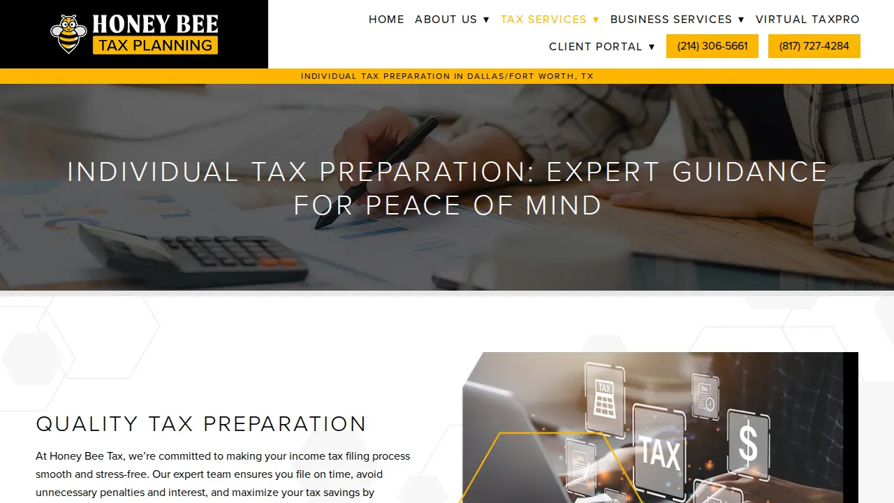 Honey Bee Tax Planning page