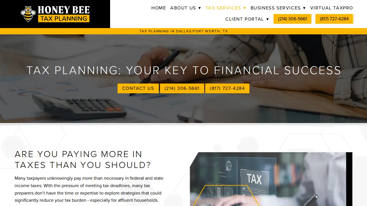 Honey Bee Tax Planning page