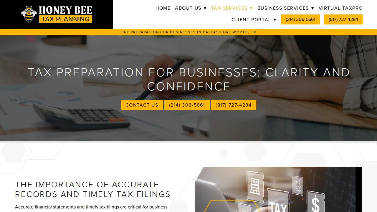 Honey Bee Tax Planning page