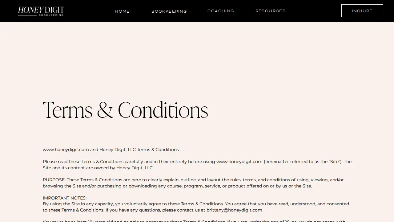 Honey Digit, LLC page