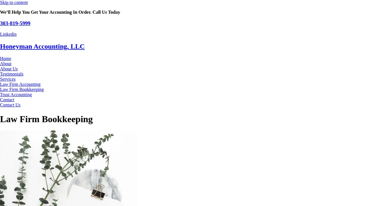 Honeyman Accounting page