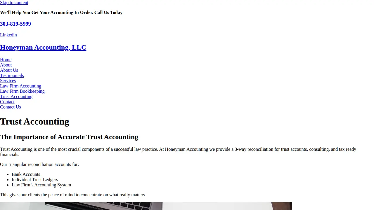 Honeyman Accounting page