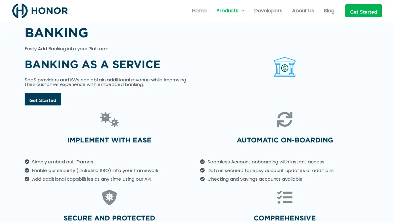 HONOR payment solutions page