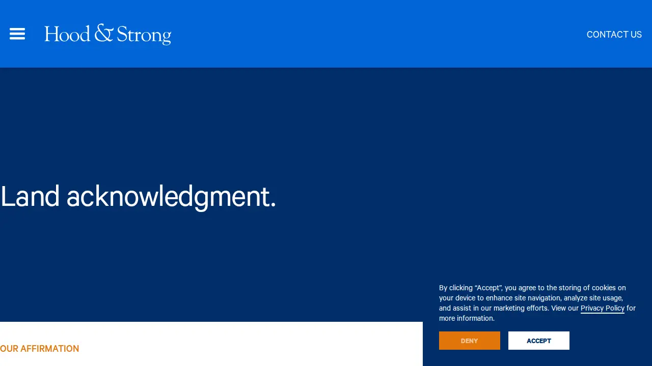 Hood & Strong LLP page