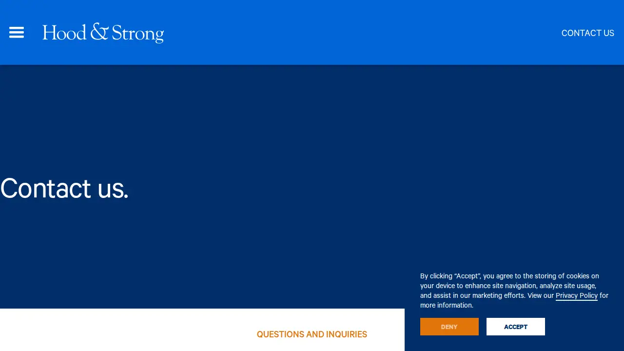 Hood & Strong LLP page