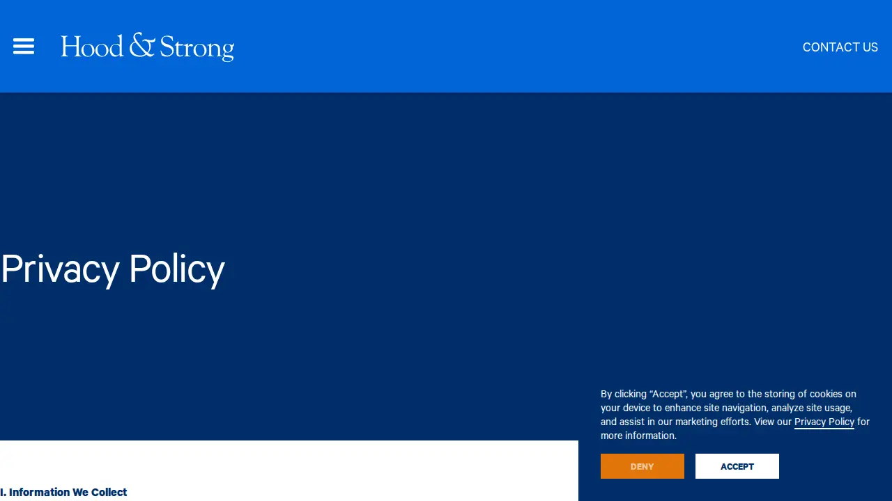 Hood & Strong LLP page