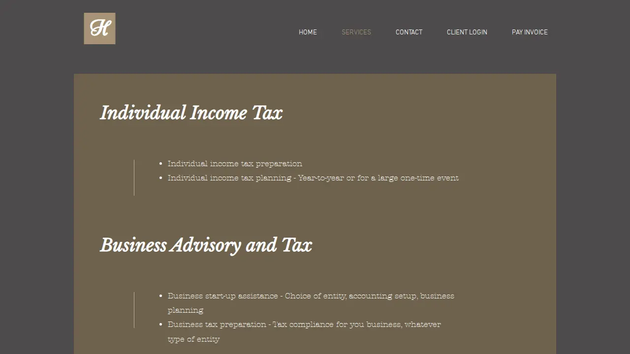 Hopp Consulting LLC - CPAs page