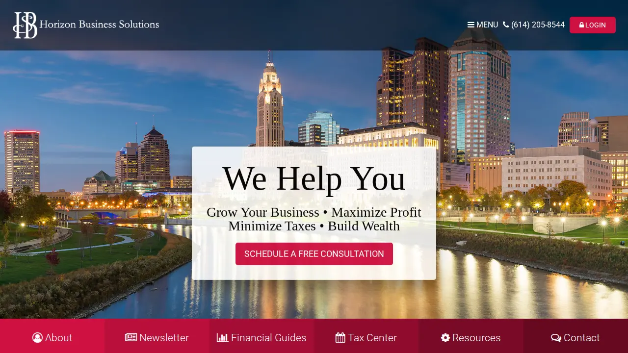Horizon Business Solutions page