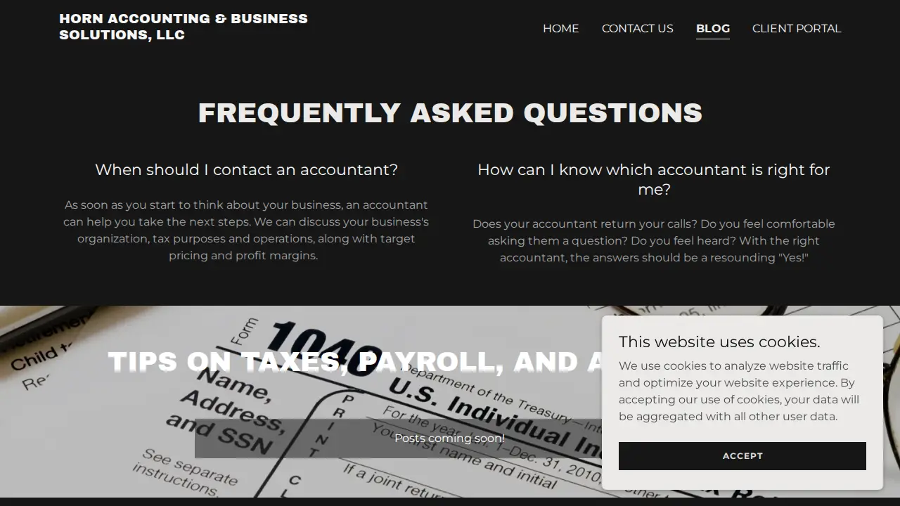 Horn Accounting & Business Solutions, LLC page