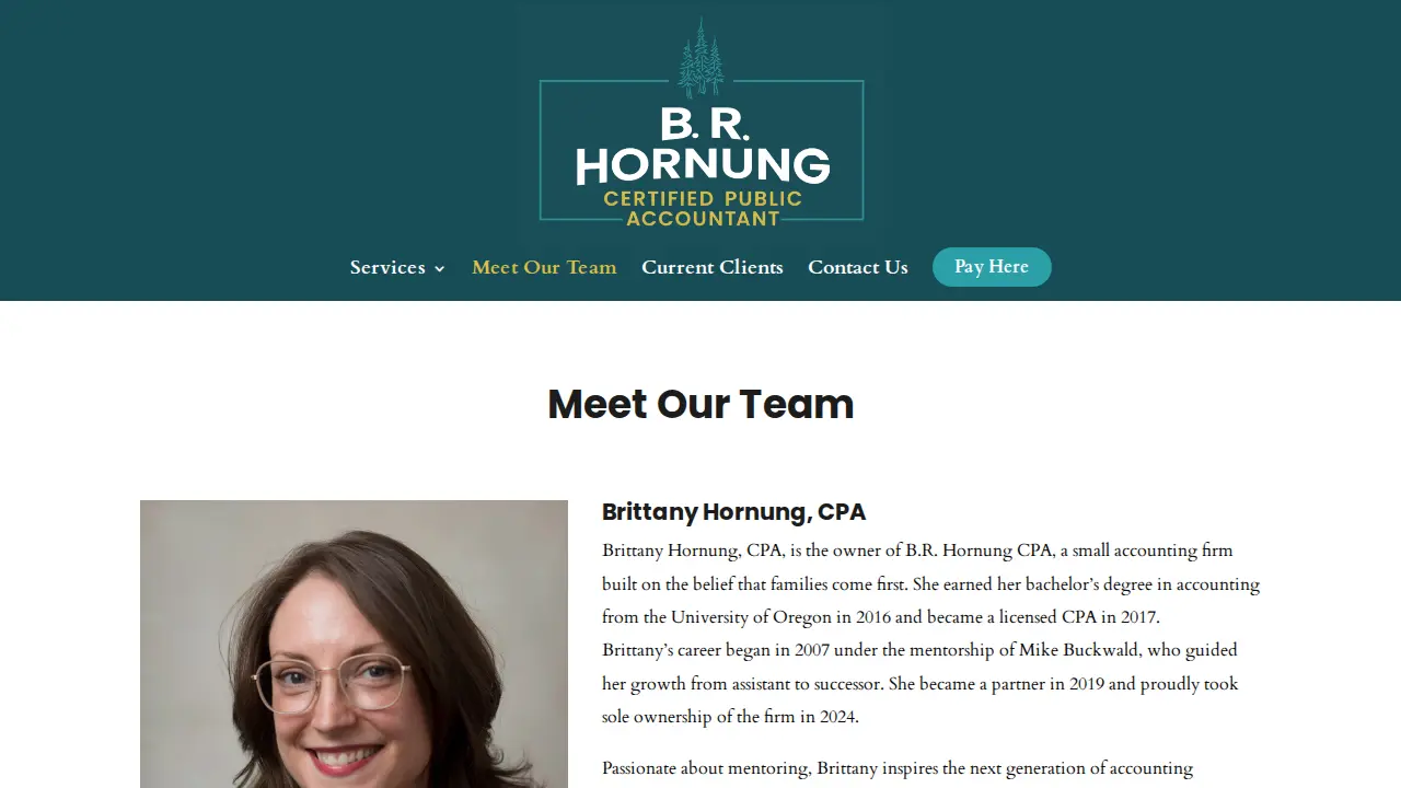 B.R. Hornung CPA page