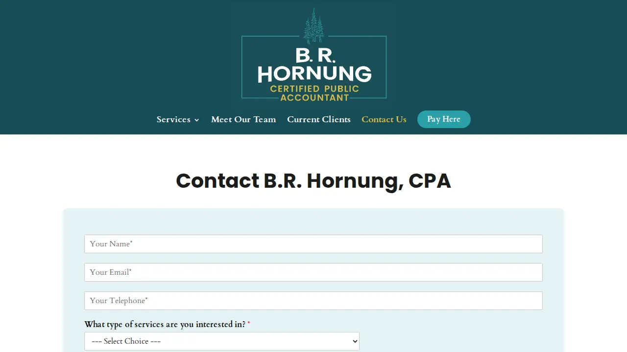 B.R. Hornung CPA page