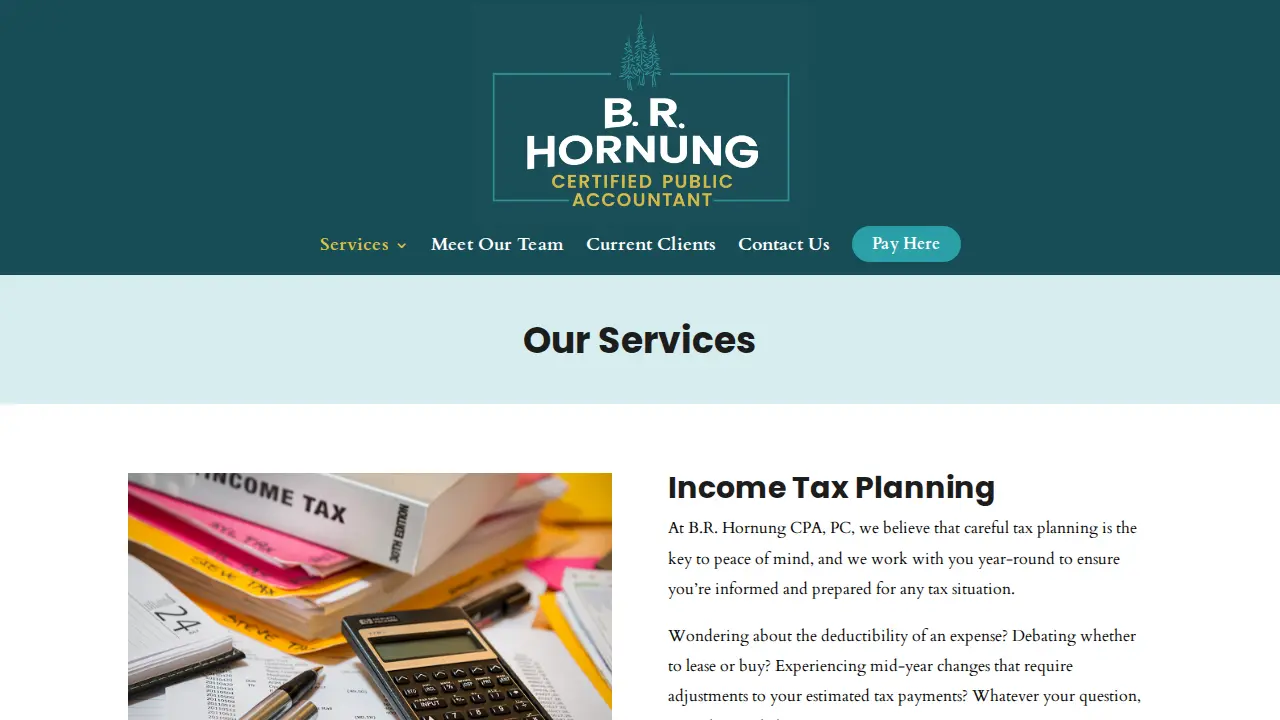 B.R. Hornung CPA page