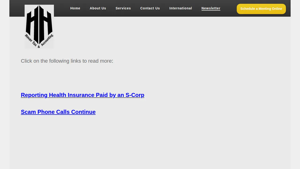 Hovav Tax page