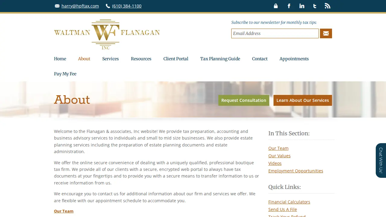 Flanagan & Associates Inc. page