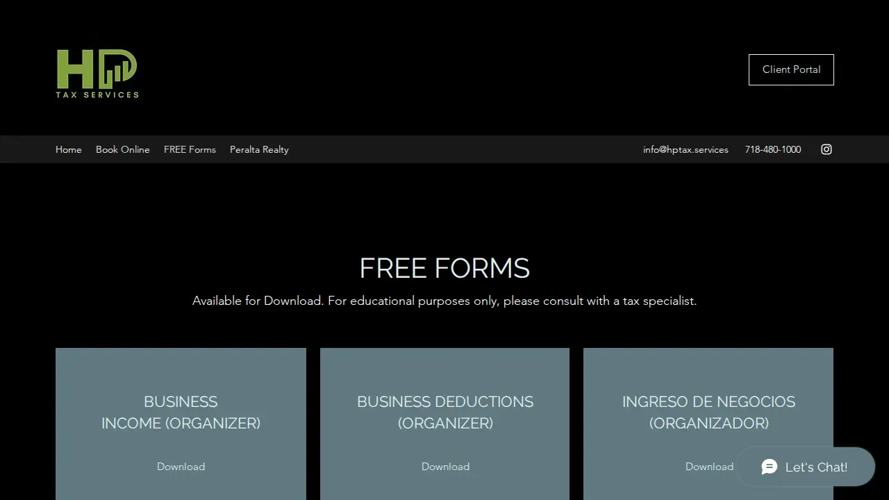 HP Tax Services LLC page