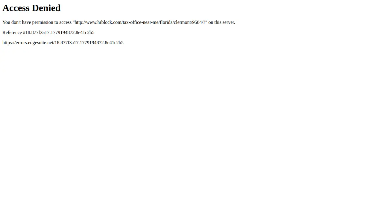 H&R Block page