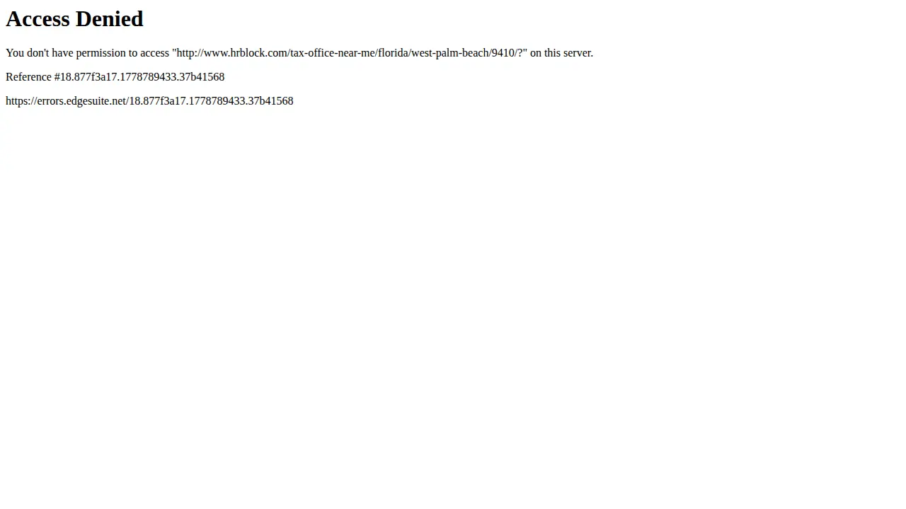 H&R Block page