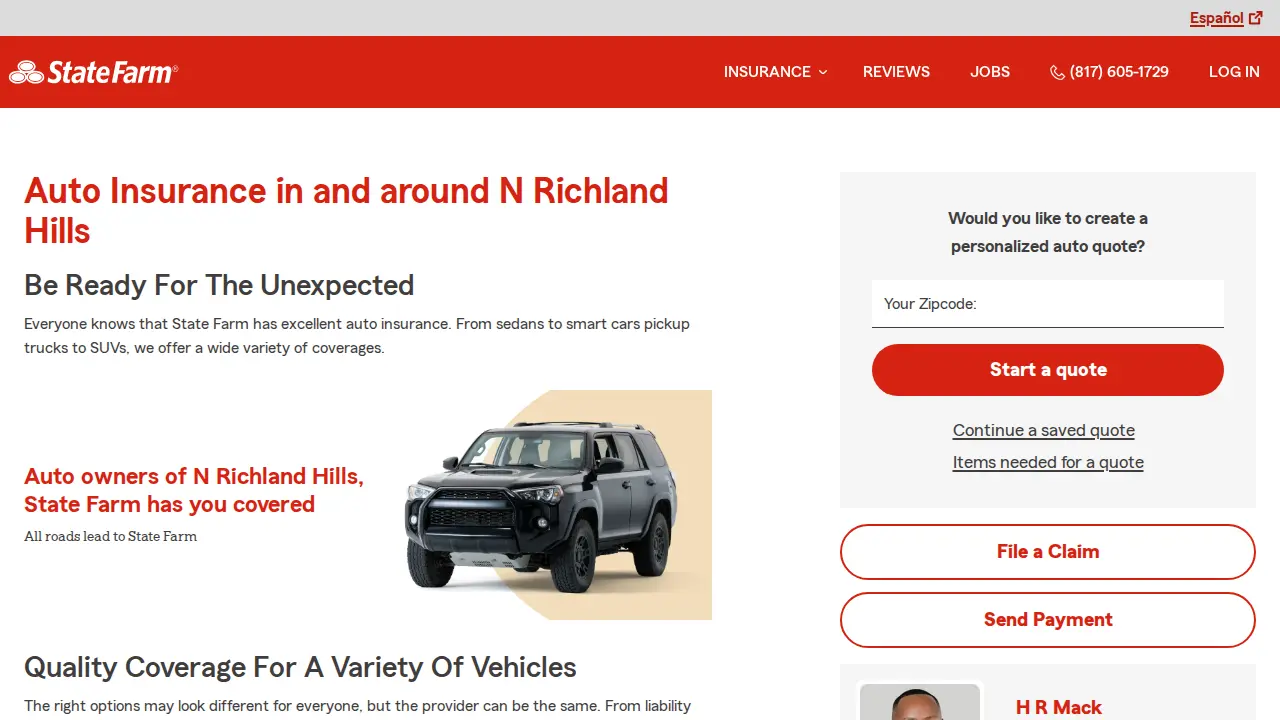 H R Mack - State Farm Insurance Agent page