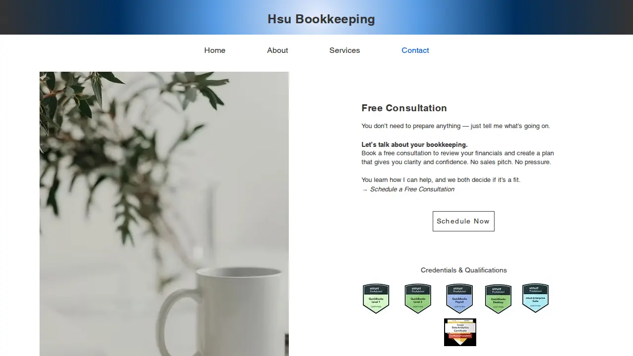 Hsu Bookkeeping page
