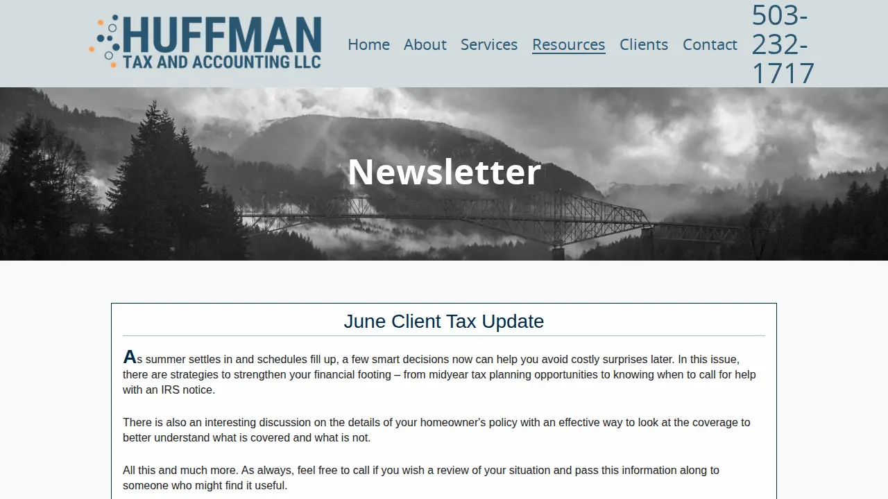 Huffman Tax and Accounting LLC page