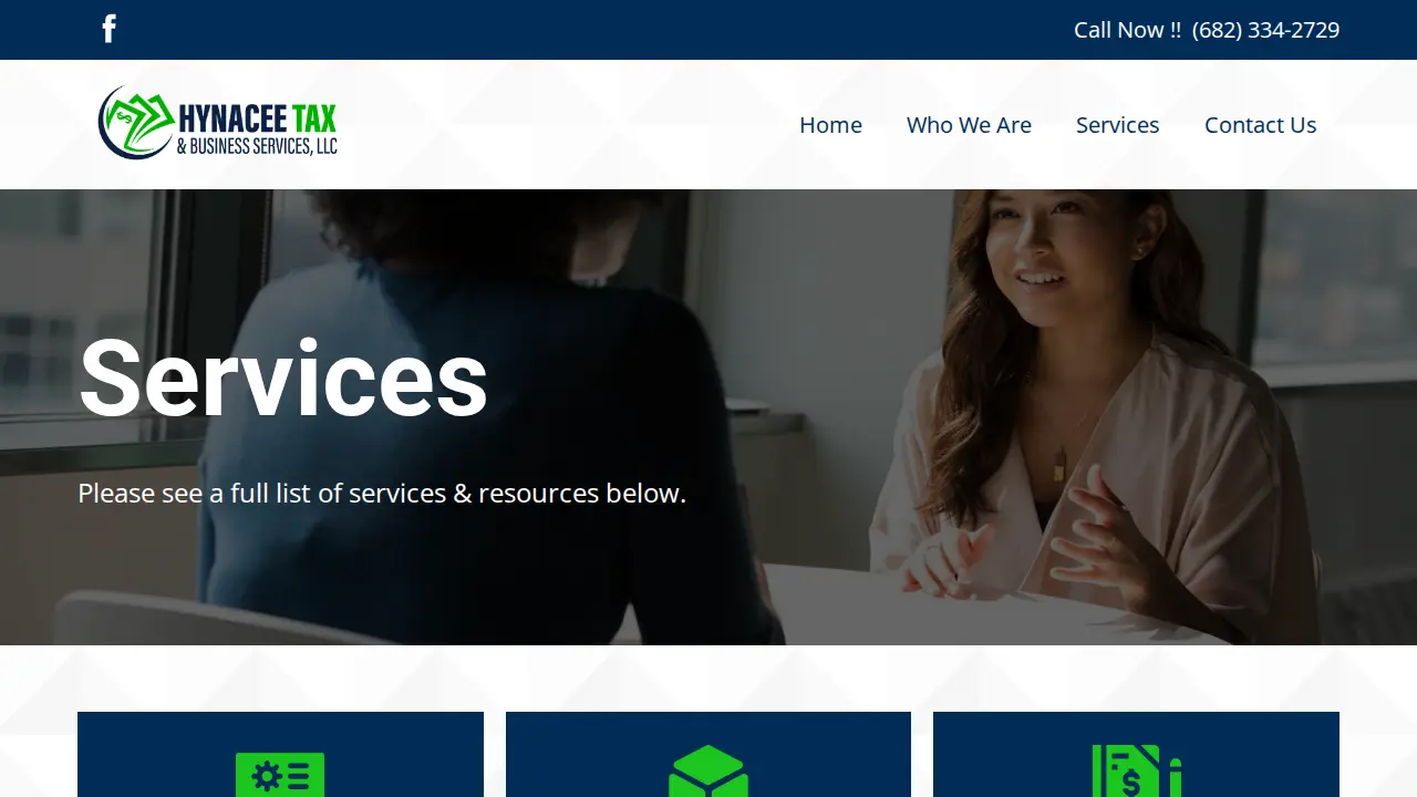 Hynacee Tax & Business Services page
