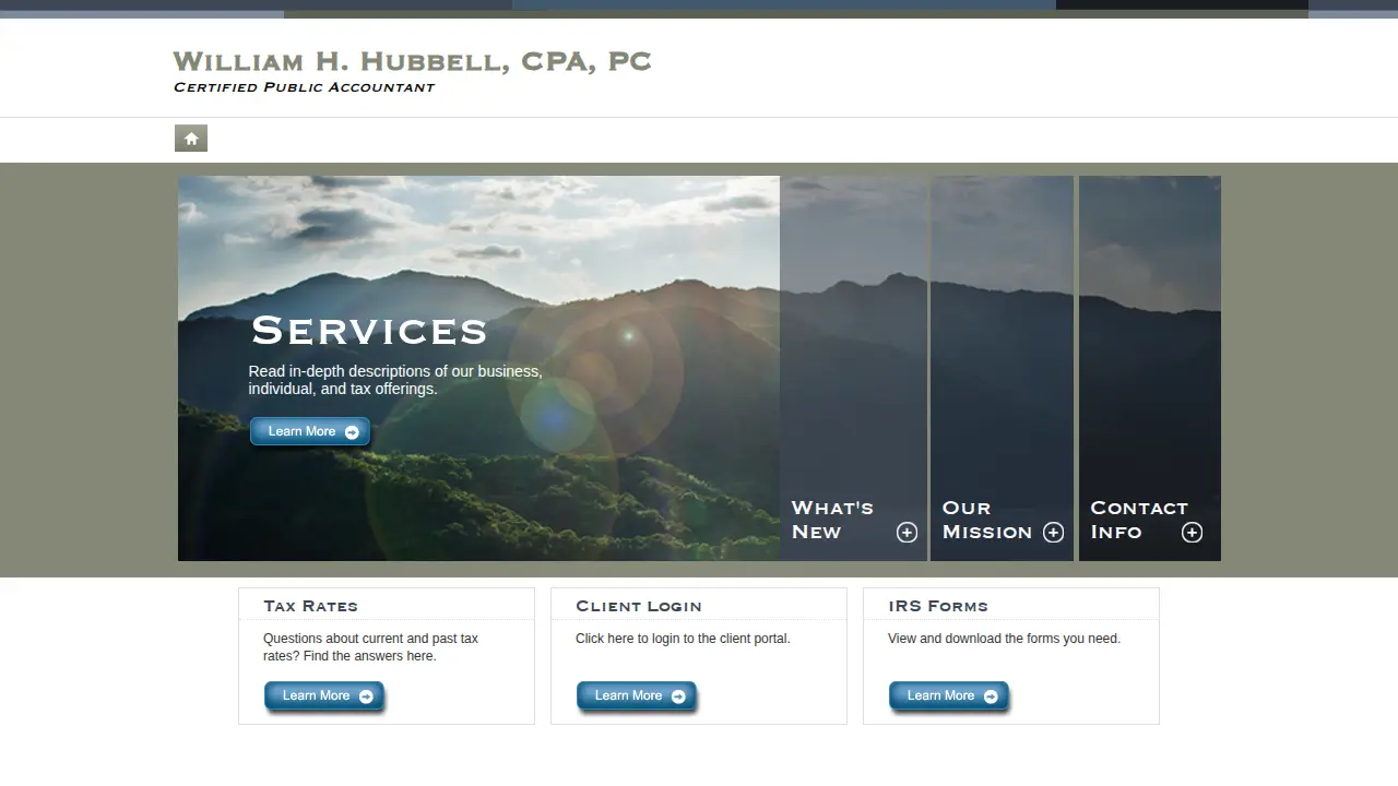 William H. Hubbell, CPA, PC page