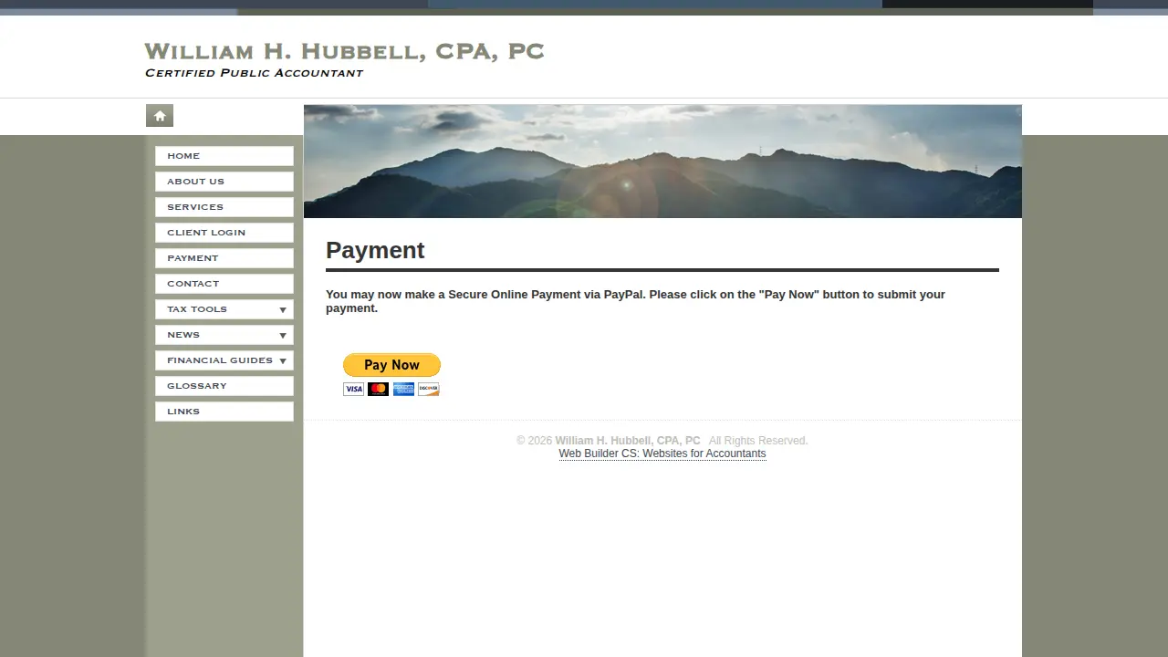 William H. Hubbell, CPA, PC page