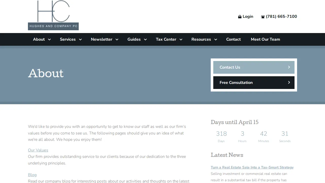 Hughes & Co page