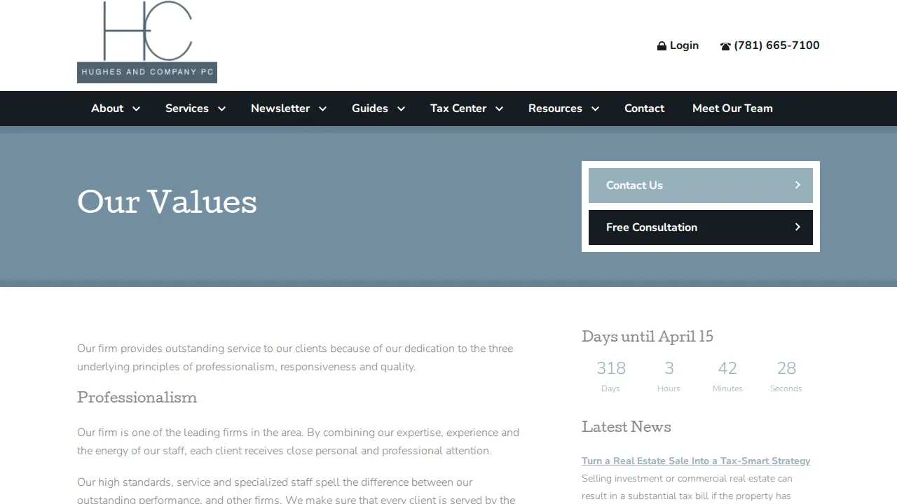 Hughes & Co page