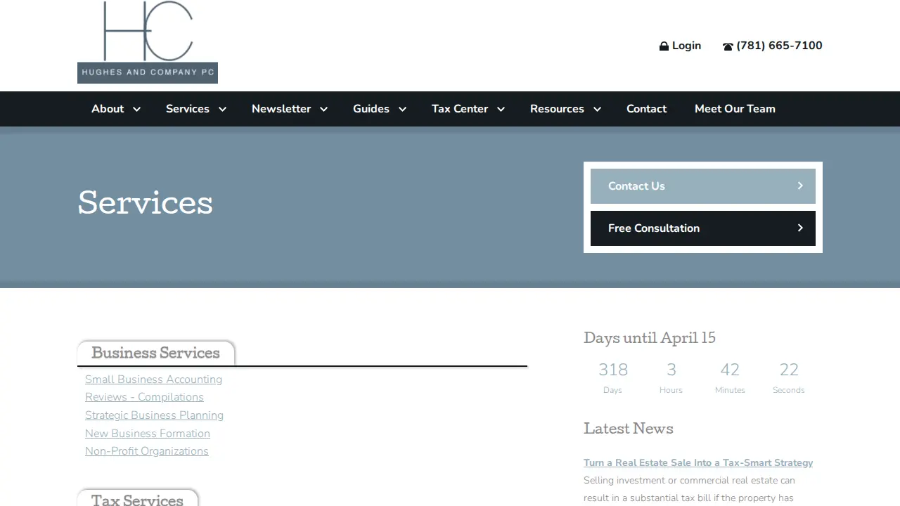 Hughes & Co page