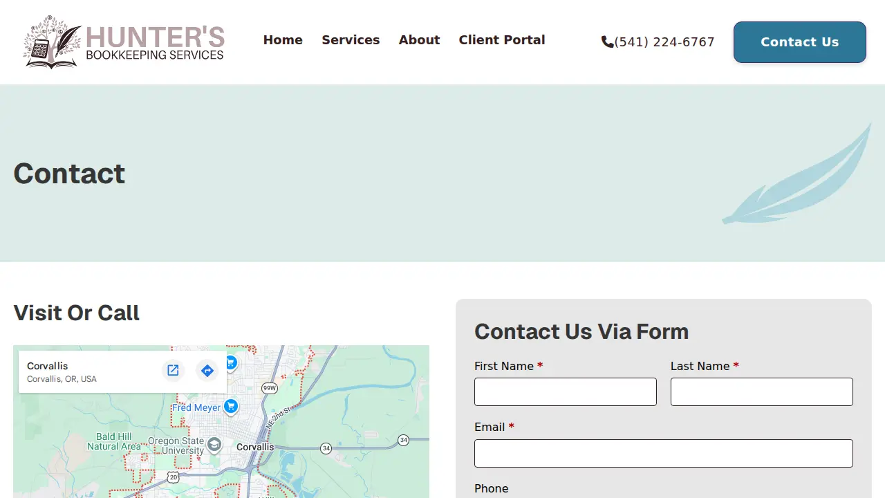 Hunter's Bookkeeping Services, LLC page