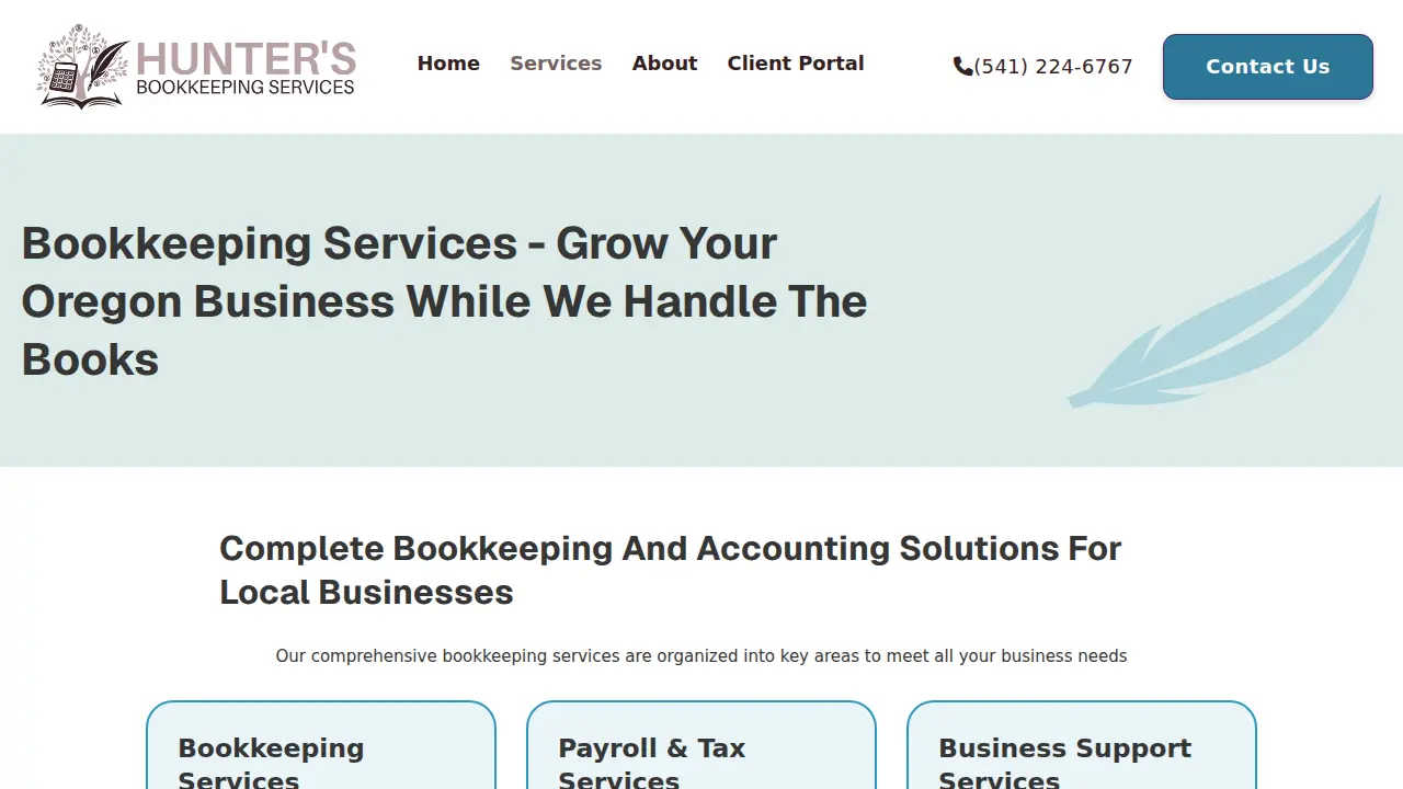 Hunter's Bookkeeping Services, LLC page