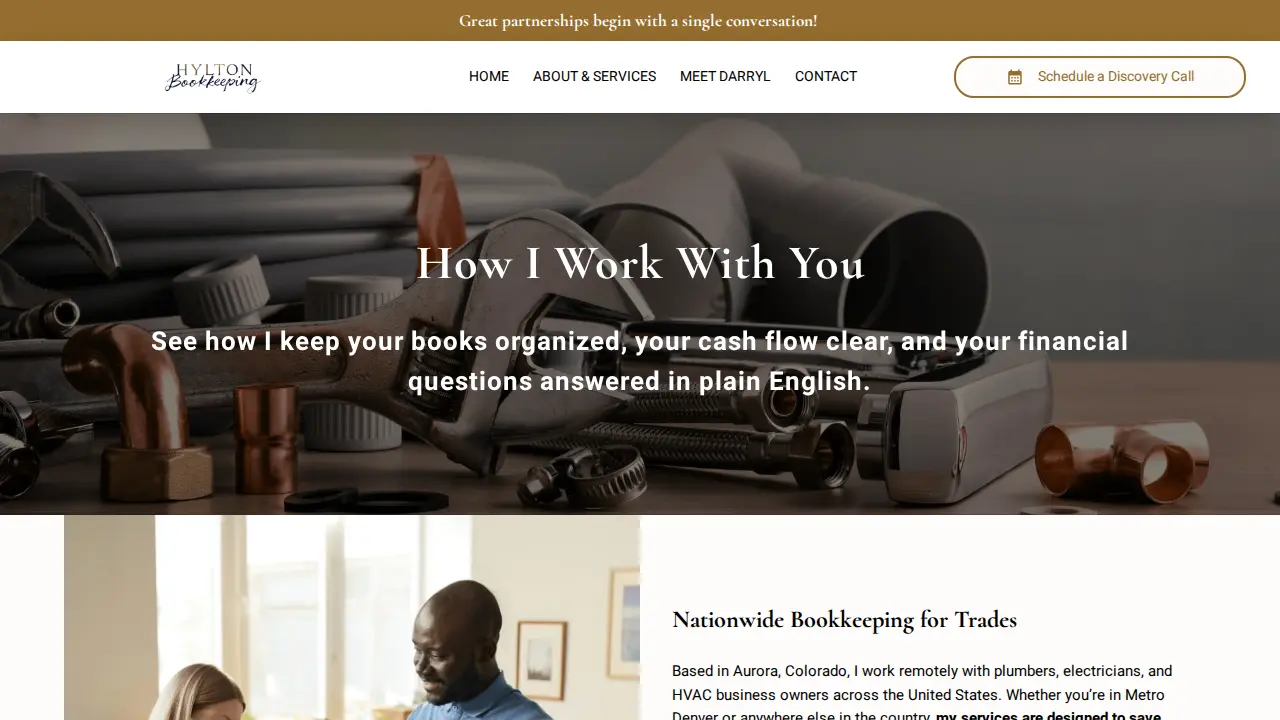 Hylton Bookkeeping page