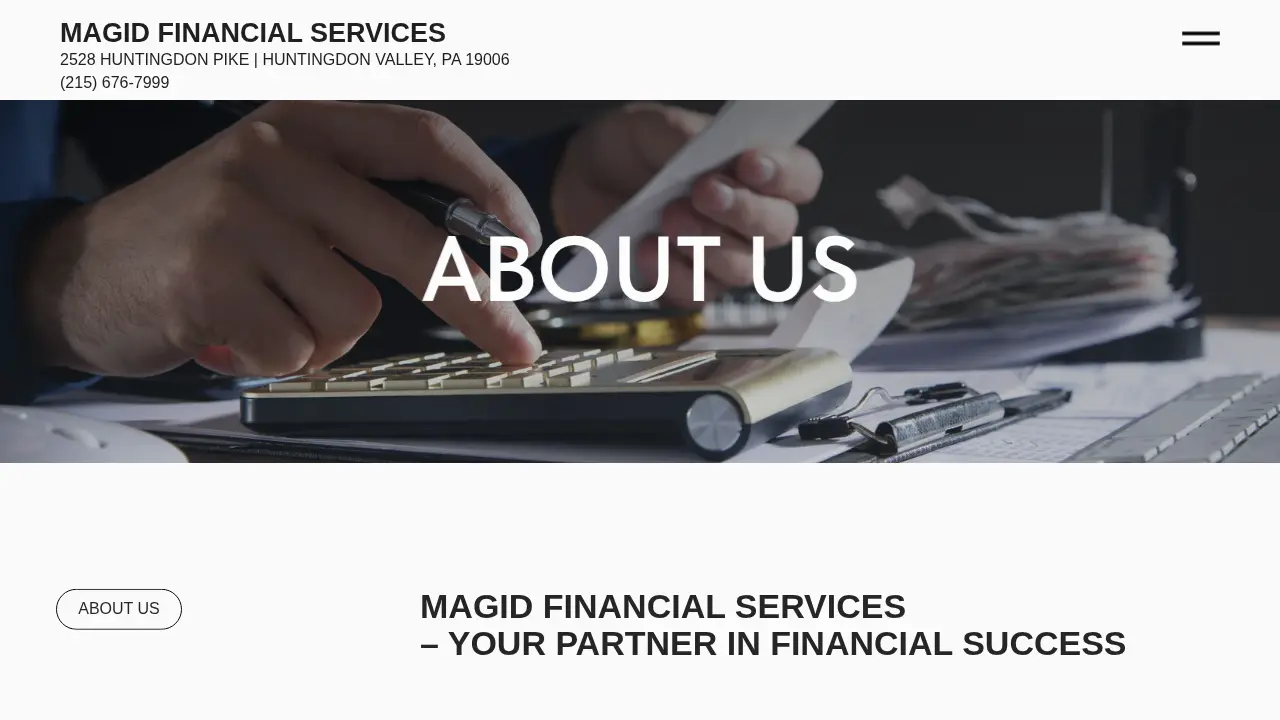 Magid Financial Services page