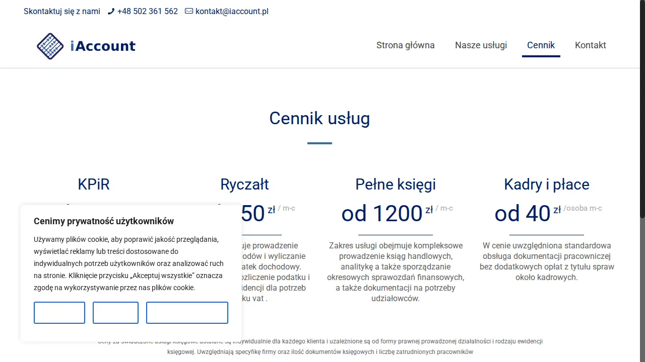 iAccount Biuro Księgowe page