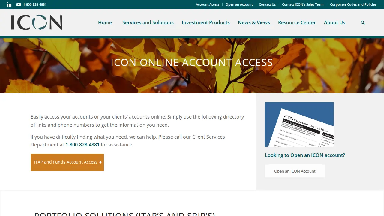 Icon Advisers Inc page