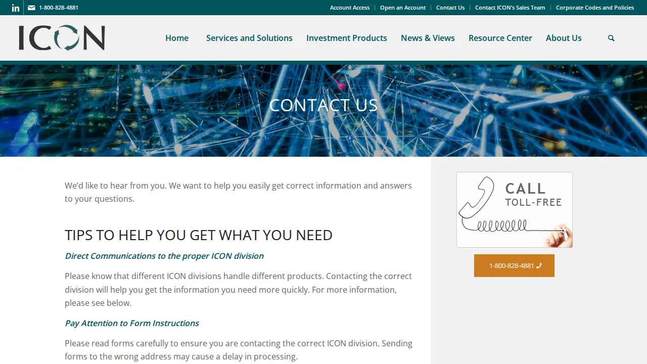 Icon Advisers Inc page